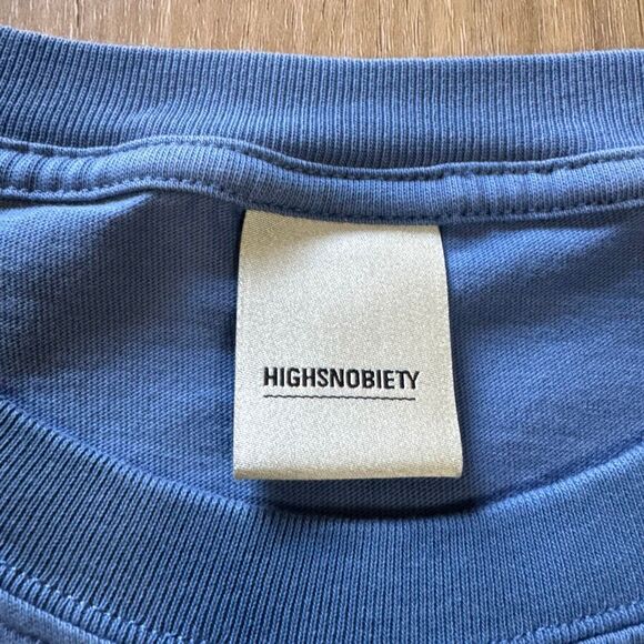 Highsnobiety Not In New York Long Sleeve Blue Shirt Size 2XL Urban Streetwear - Picture 3 of 7